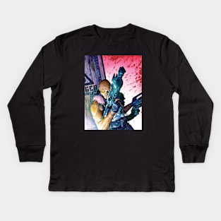 Vampire Mercenary Kids Long Sleeve T-Shirt